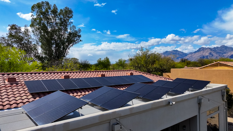 Another view of Trevor's solar and storage system